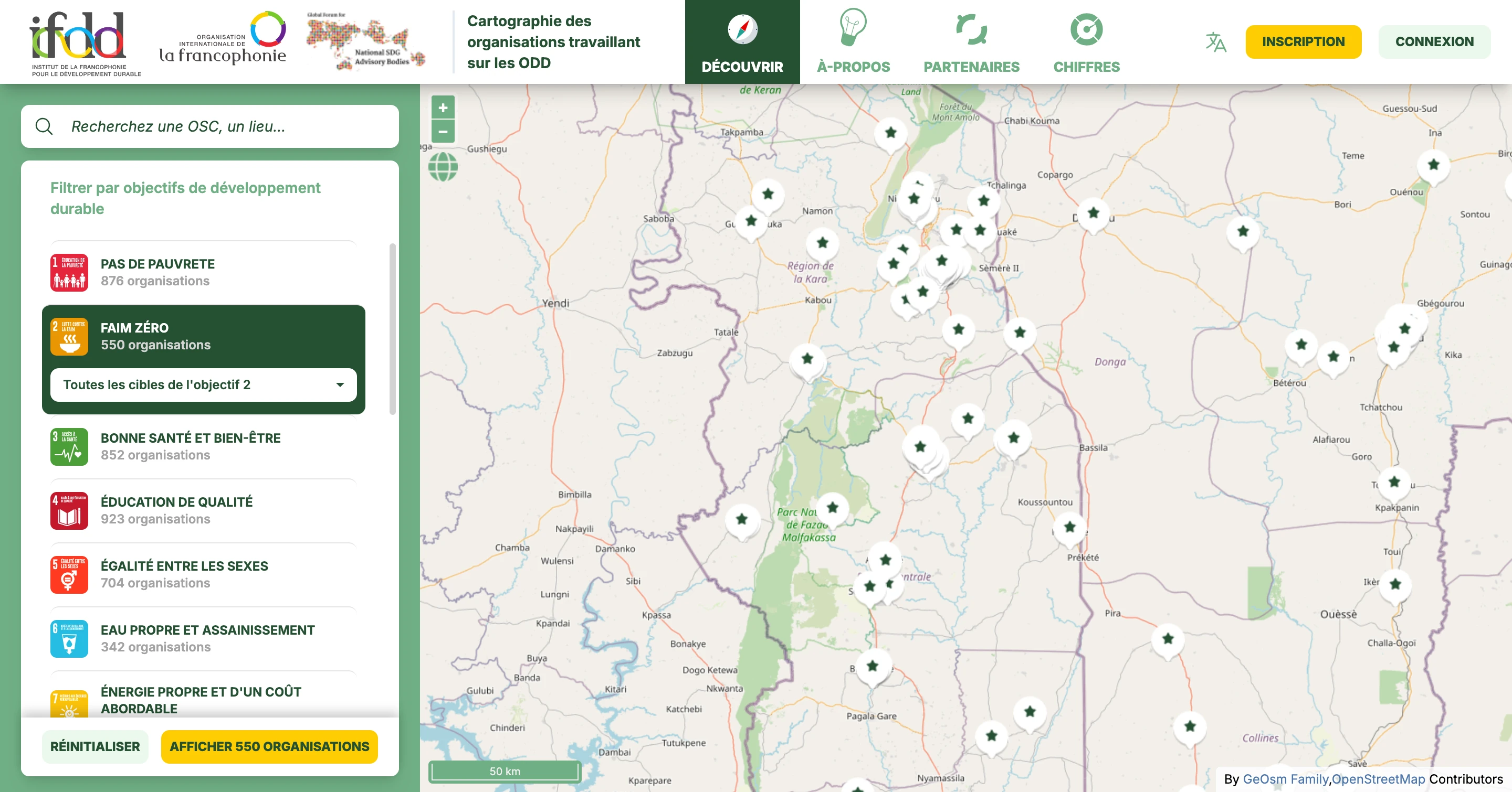 Mapping of organizations working on the SDGs